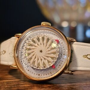 Women's Gold and White Watch